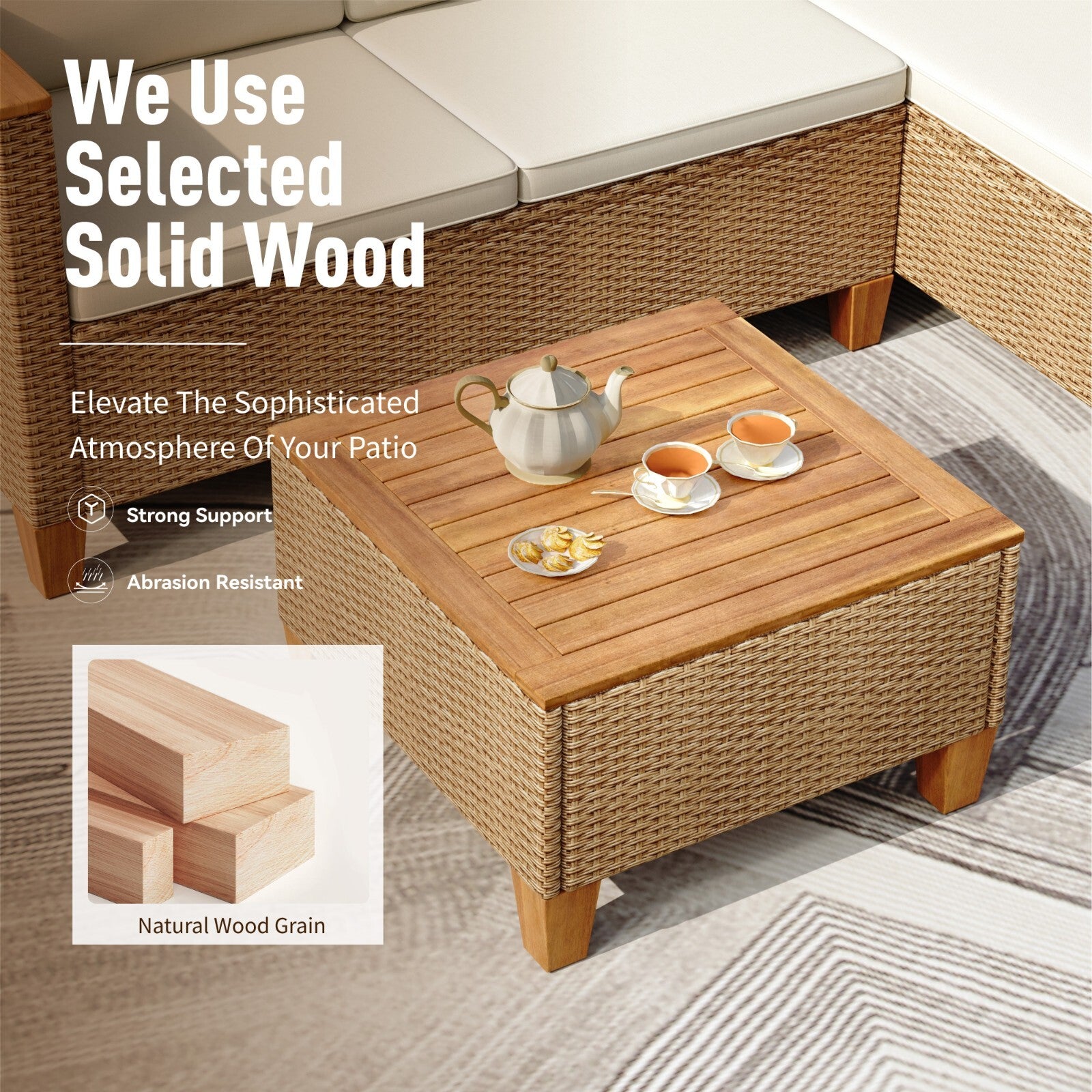 Wicker Furniture Outdoor Furniture Patio Conversation Set Outdoor Rattan Sofa