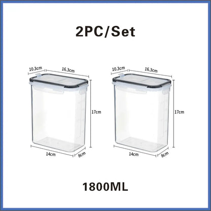 Food Storage Containers with Lids Stackable Treat Box Containers for Kitchen Pantry Organization Containers for Rice Dispenser