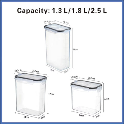 Food Storage Containers with Lids Stackable Treat Box Containers for Kitchen Pantry Organization Containers for Rice Dispenser