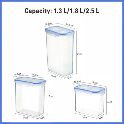 Food Storage Containers with Lids Stackable Treat Box Containers for Kitchen Pantry Organization Containers for Rice Dispenser