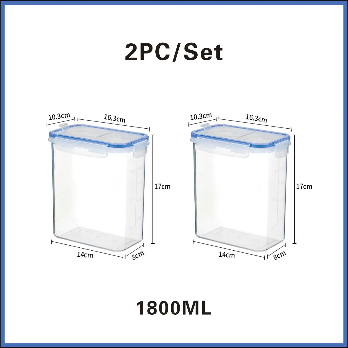 Food Storage Containers with Lids Stackable Treat Box Containers for Kitchen Pantry Organization Containers for Rice Dispenser