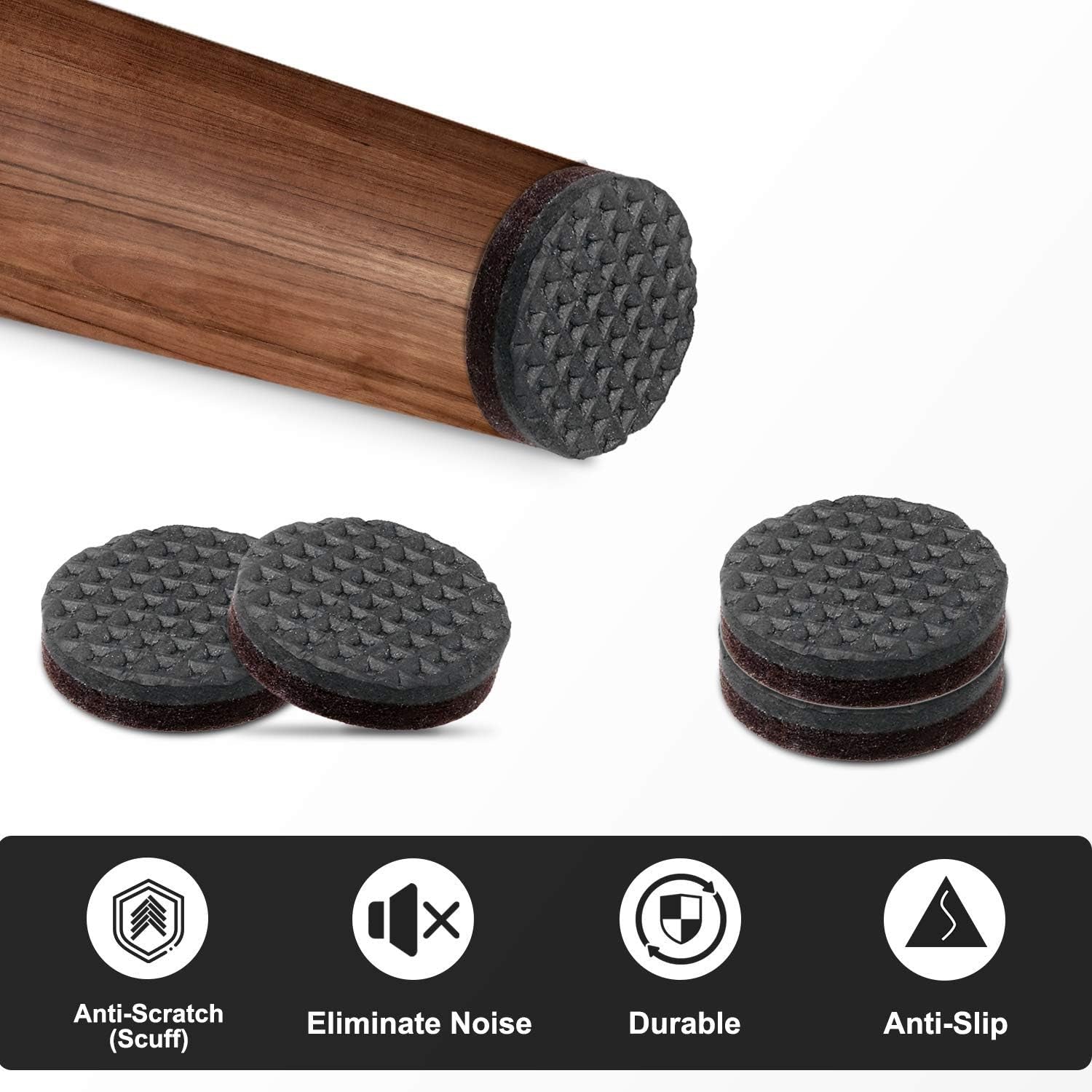 Felt Furniture Pads -32 Pcs Furniture Pads Hardwoods Floors Self Adhesive, Cuttable Felt Chair Pads, anti Scratch Floor Protectors for Furniture Feet Chair Legs, Furniture Felt Pads