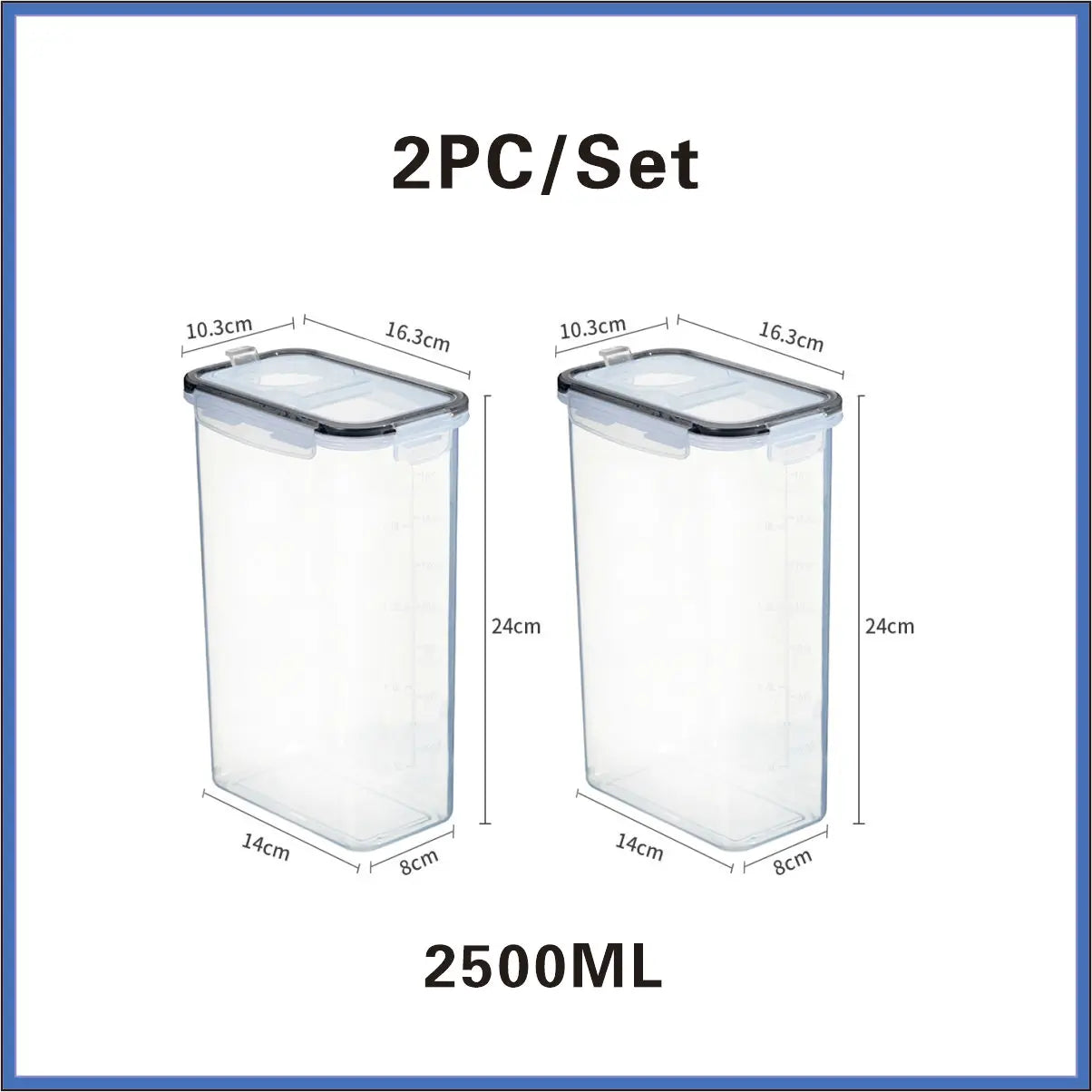 Food Storage Containers with Lids Stackable Treat Box Containers for Kitchen Pantry Organization Containers for Rice Dispenser