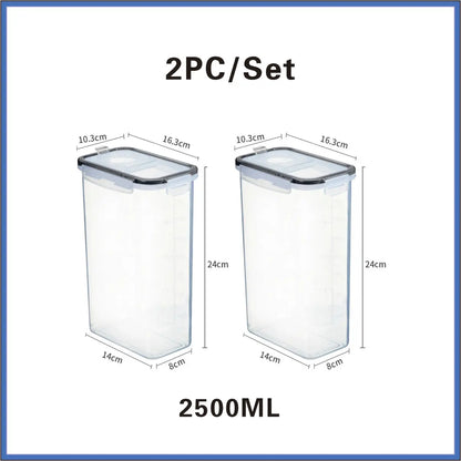 Food Storage Containers with Lids Stackable Treat Box Containers for Kitchen Pantry Organization Containers for Rice Dispenser